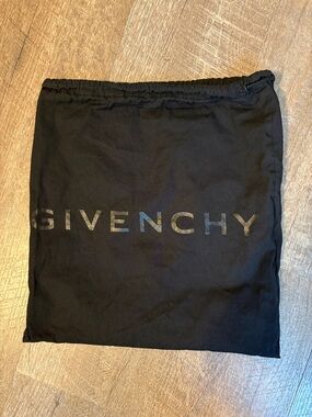 Givenchy Black Drawstring Dust Bag with Subtle Spellout Logo
